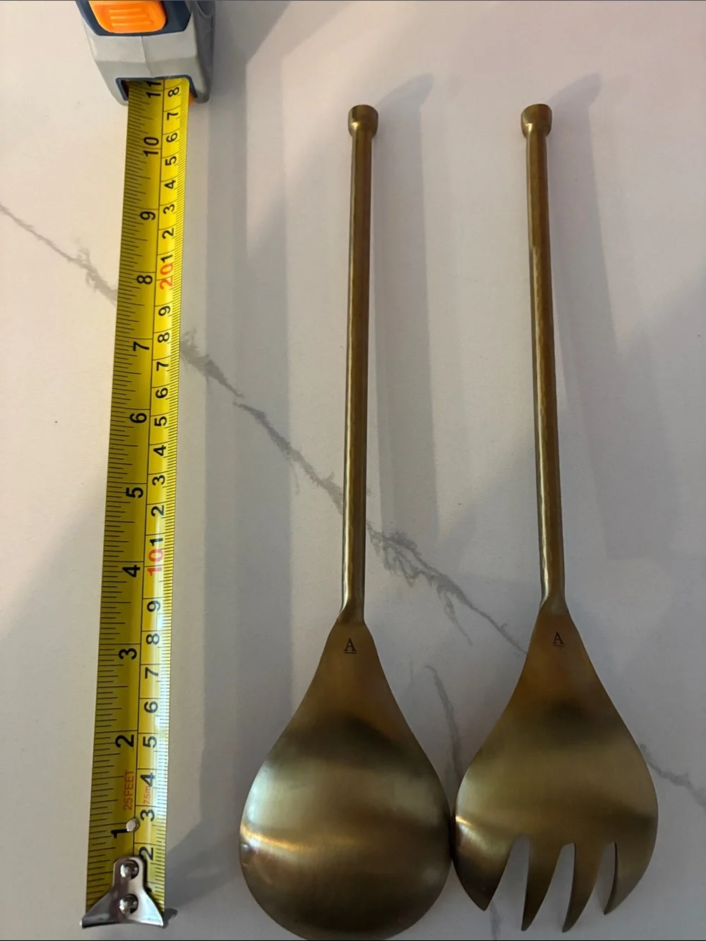 Brushed gold Salad serve set excellent condition